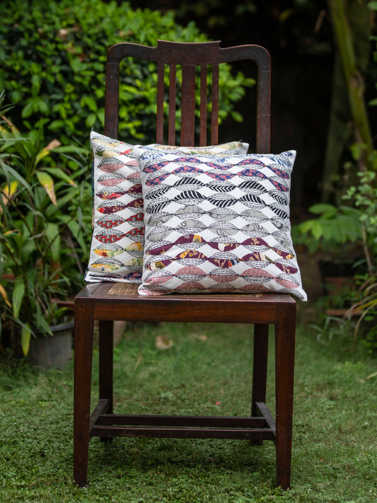 Green Cushion Cover : Zig Zag