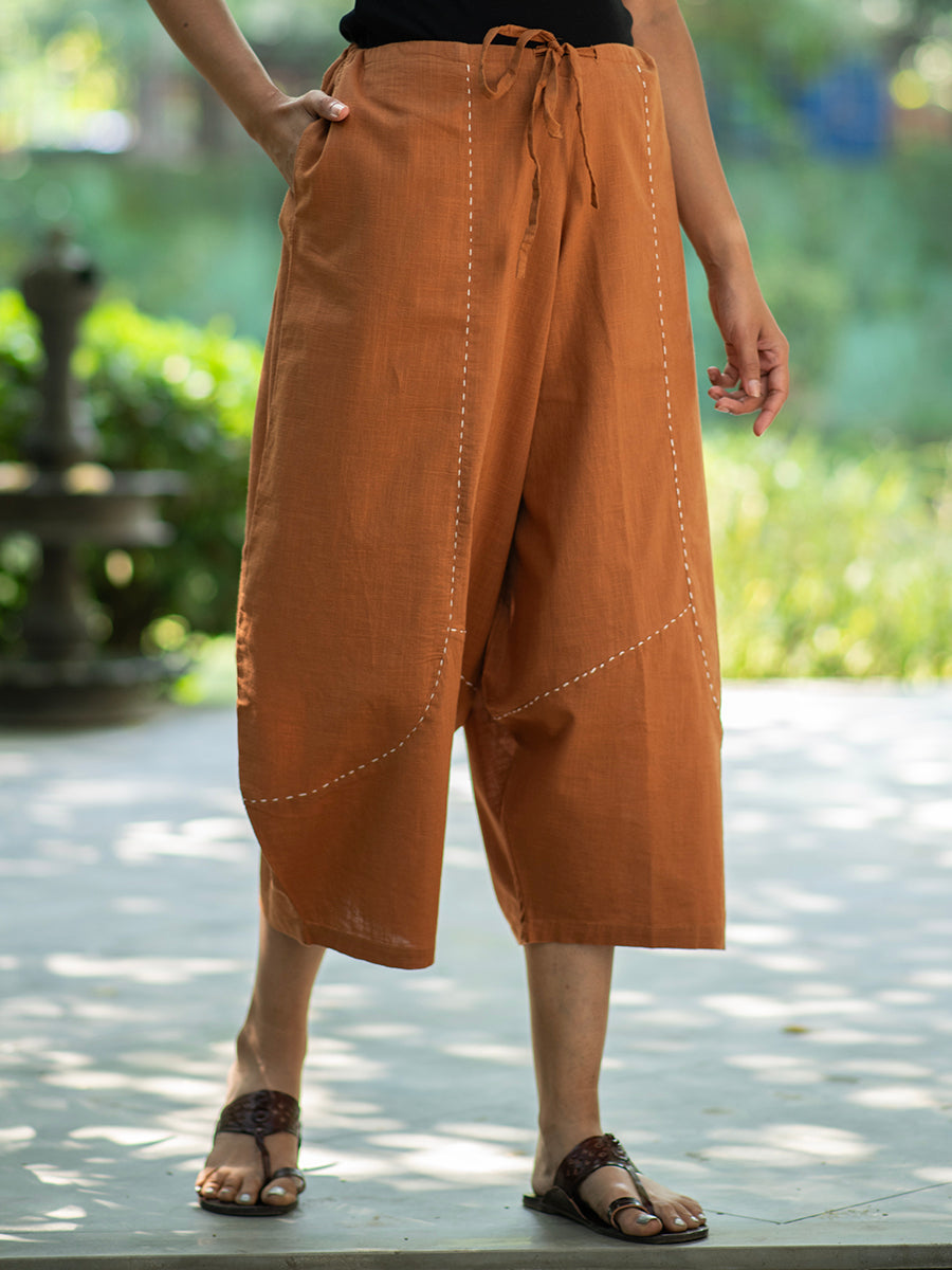 Balloon Pant Slub : Dark Beige