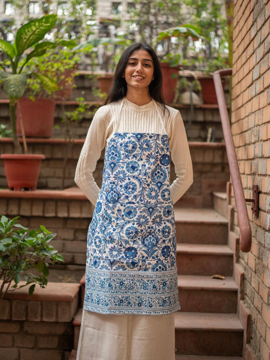 Apron : Bellur Blue & White