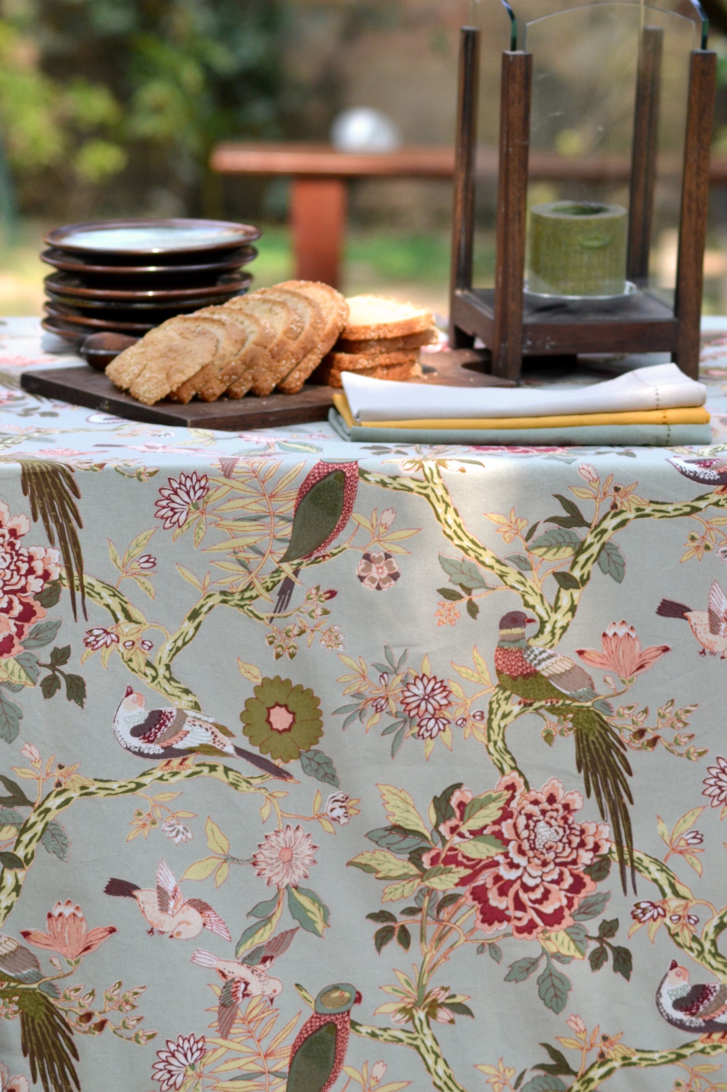 Table Cloth Round : Bird Sauge