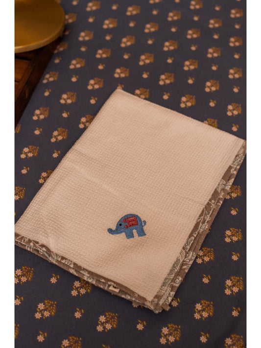 Honeycomb Emb Hand Towel : Elephant