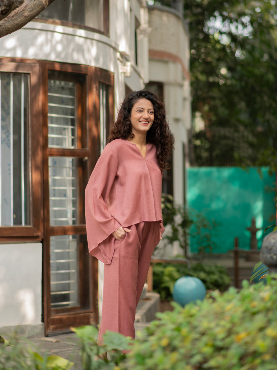 Bell Top : Solid Dusty Rose