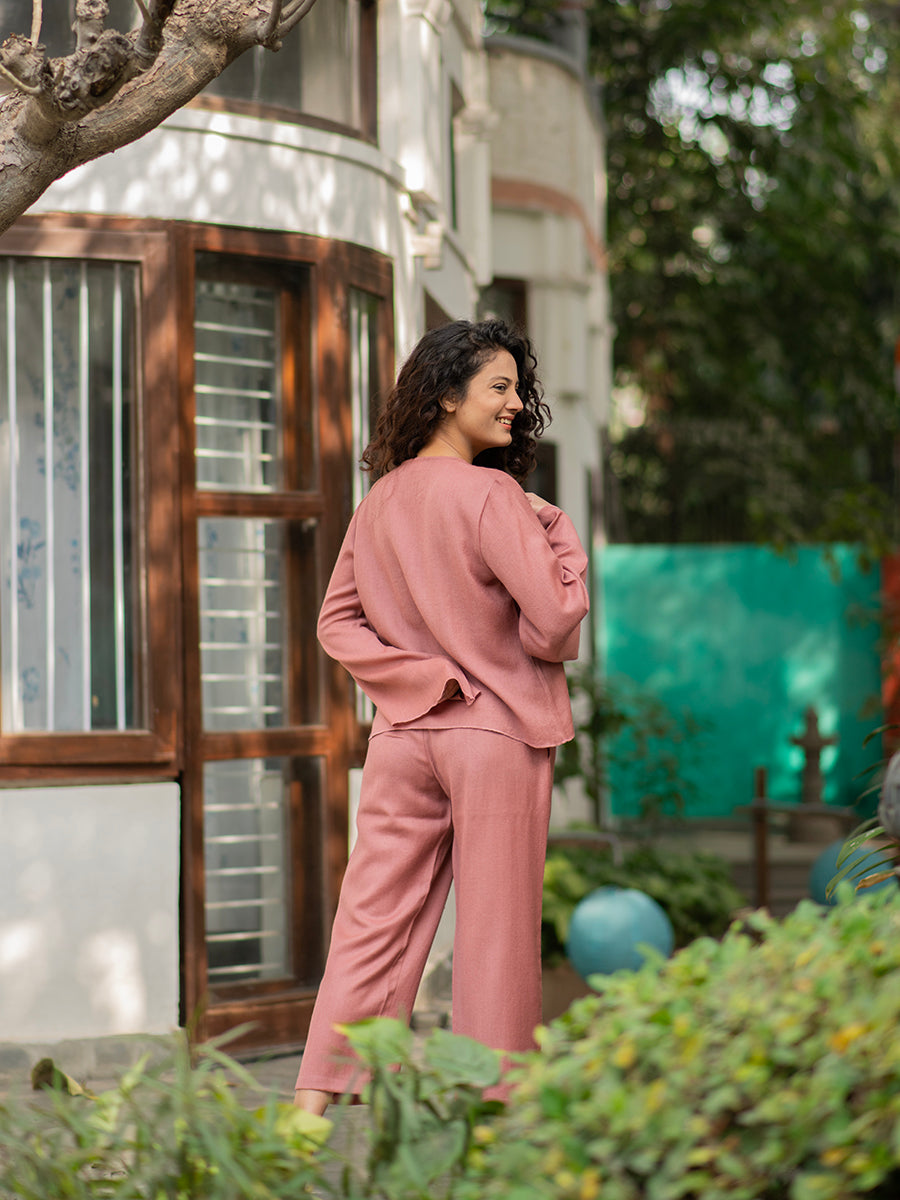 Bell Top : Solid Dusty Rose