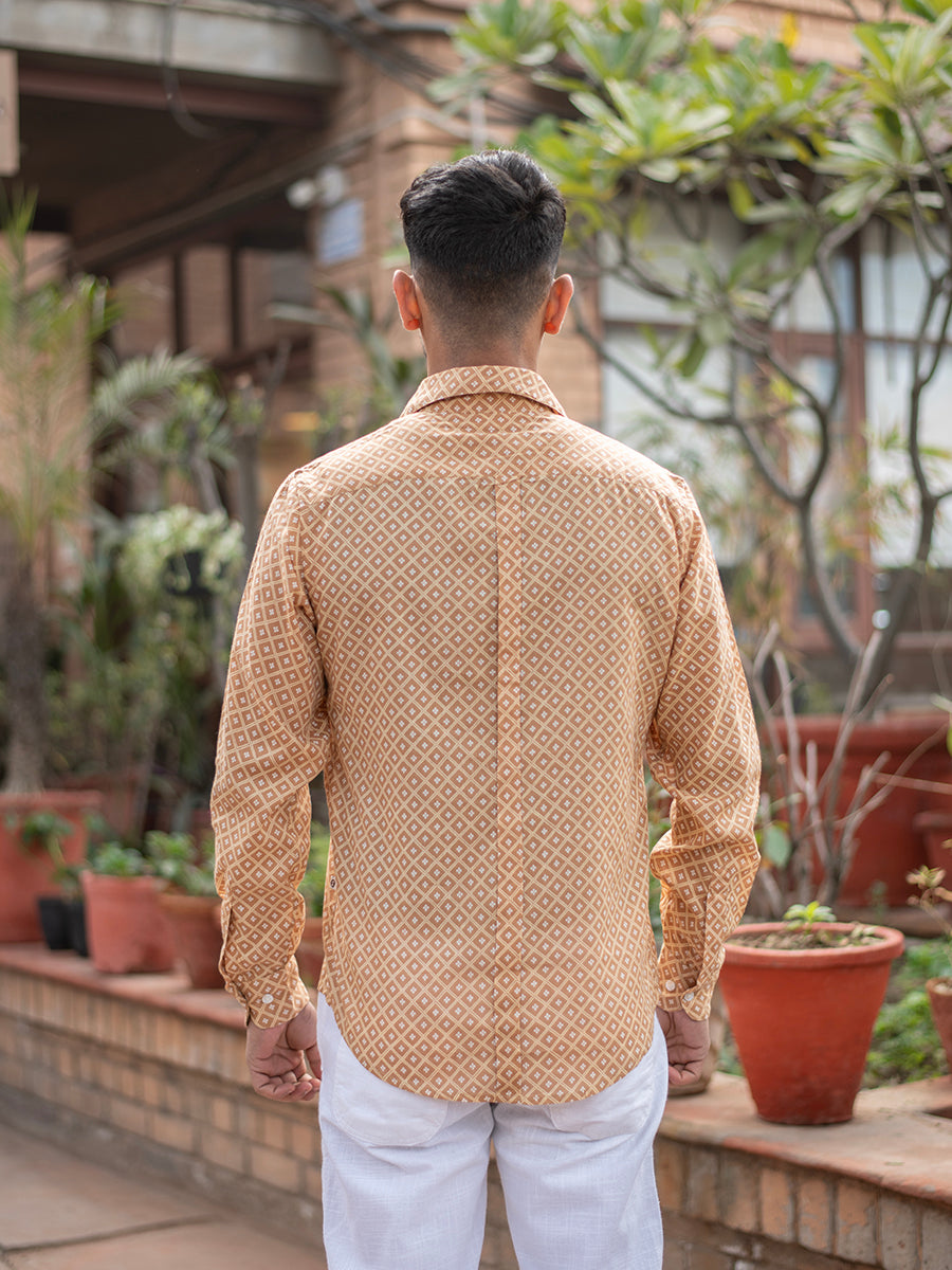 Hangout Mens Shirt : Boro Beige