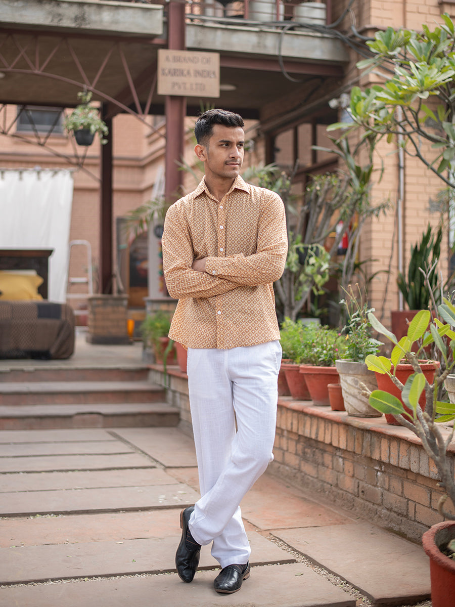 Hangout Mens Shirt : Boro Beige