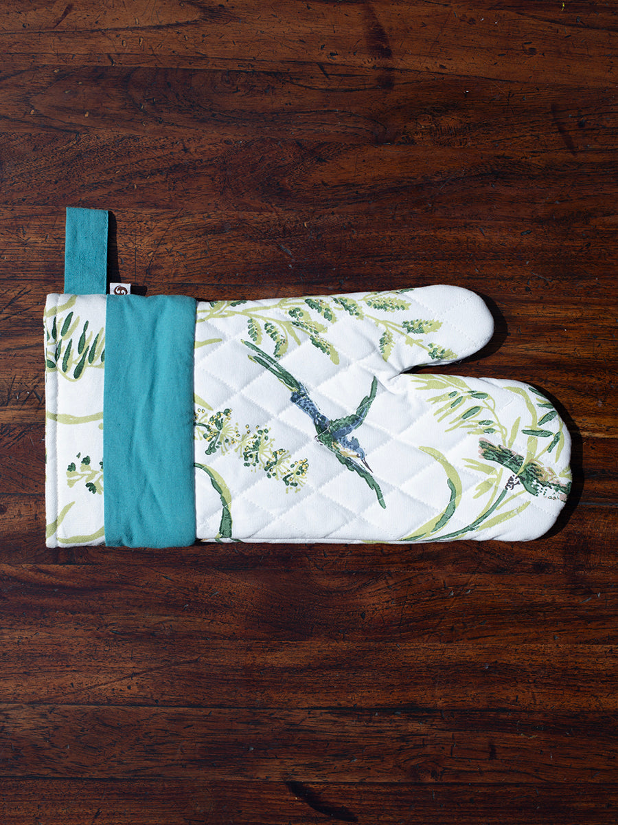 Oven Mitt : Hummingbird Natural