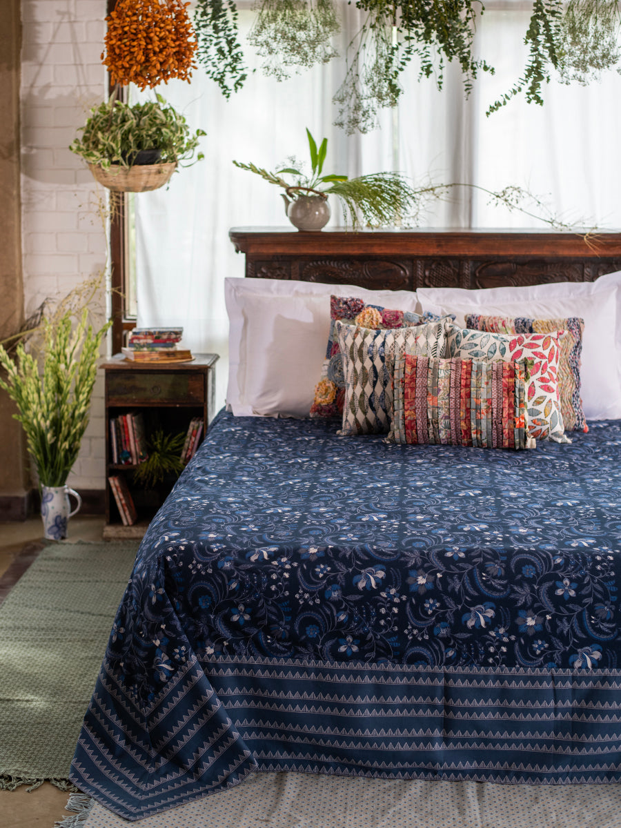 Bed Cover : Pulicat Indigo