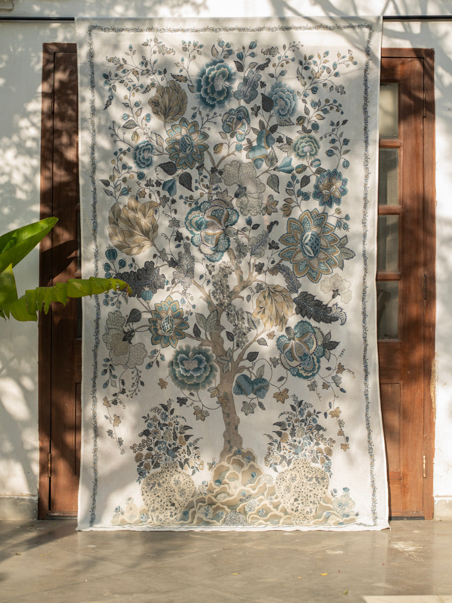 Voile Curtain : Tree Of Life Ocean