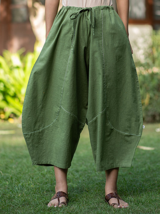 Balloon Pant : Solid Nisha Olive