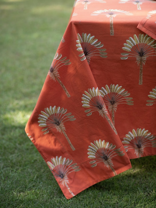 Printed Table Cloth : Banana Rust