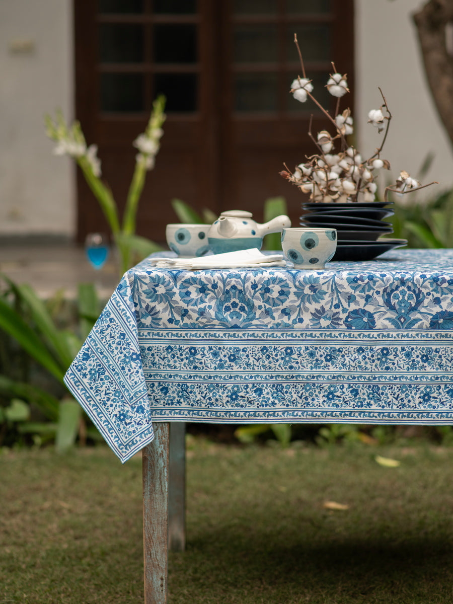 Table Cloth : Bellur Blue & White