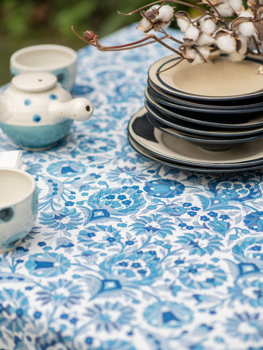 Table Cloth : Bellur Blue & White