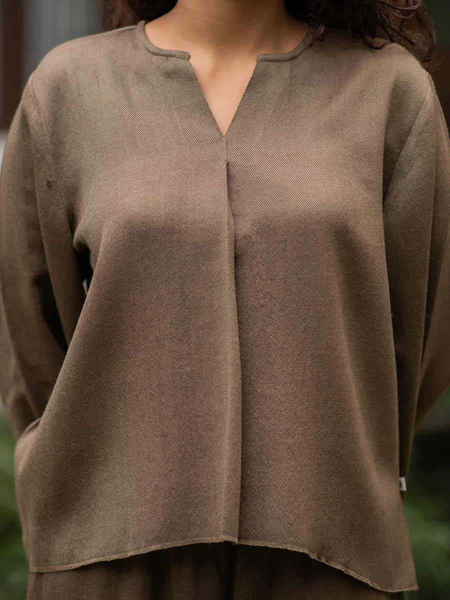 Solid Bell Top : Khaki