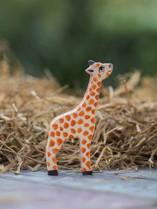 Wooden Hand Painted Animal : Giraffe