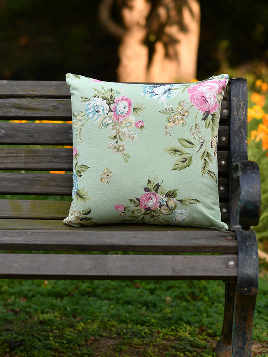 Cushion Cover Reversible : Potpourri Celadon