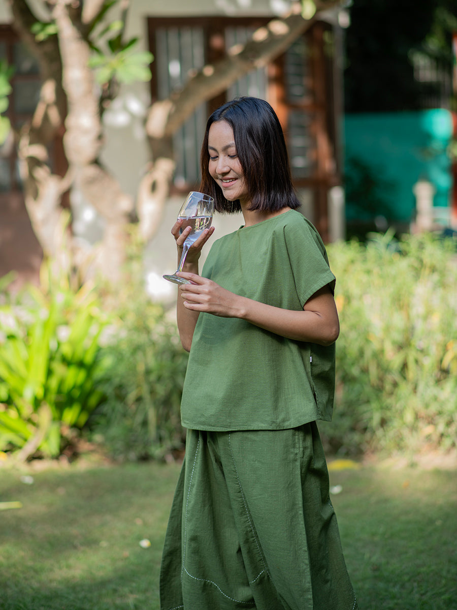 Square Top : Nisha Olive