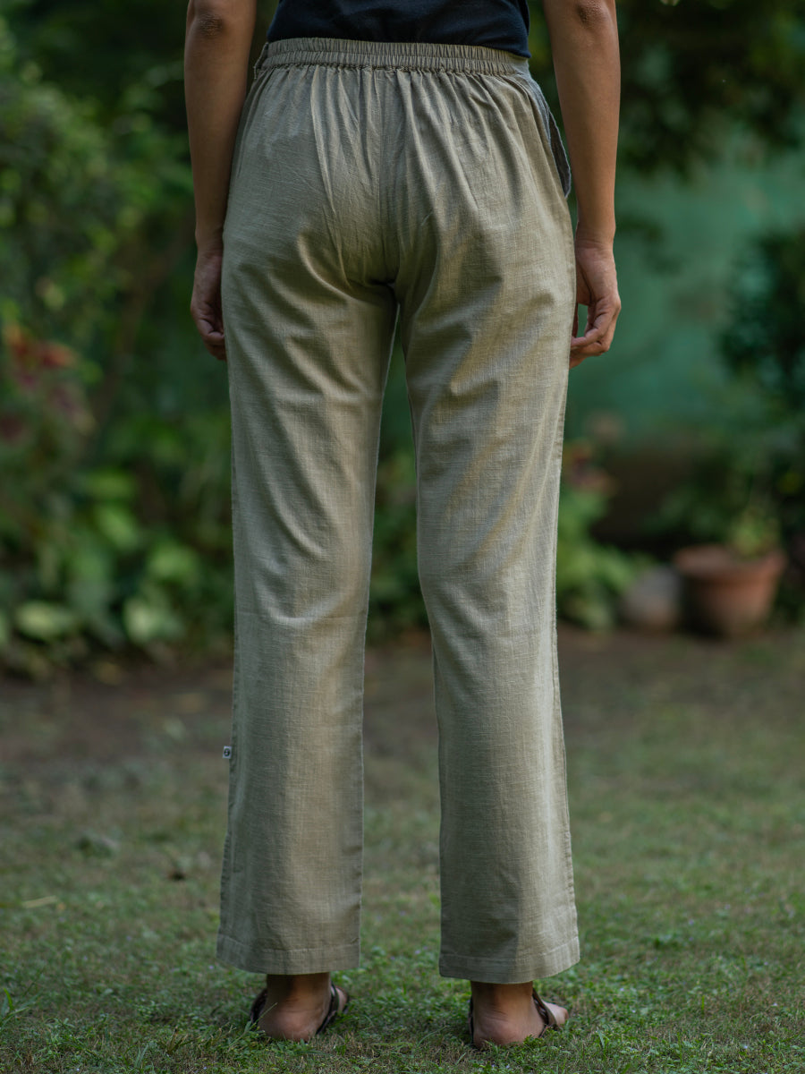 Embroidered Slim Pant : Sage