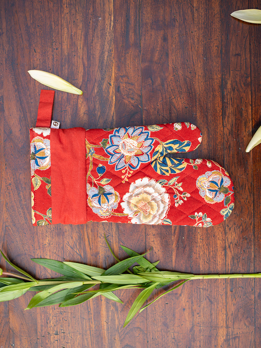 Canvas Oven Mitt : Malabar Rust