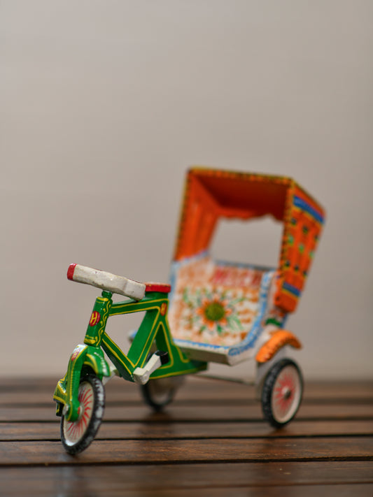 Handpainted Wooden Rikshaw