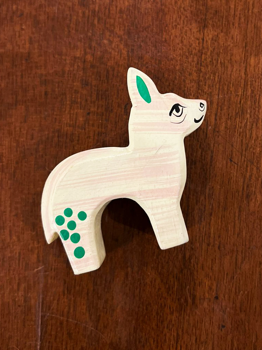 Wooden Hand Painted Animal : Fox